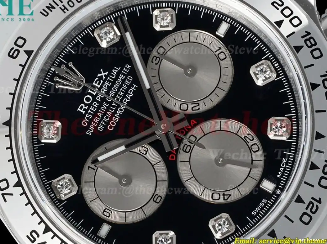 126509 SH4131 QF Super 40mm Daytona Black Dia SS Clone SS 0414